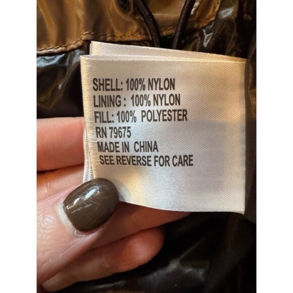 Michael Kors Coat Women Small Tan‎ Quilted Insulated Puffer Jacket Outdoor - Picture 13 of 15